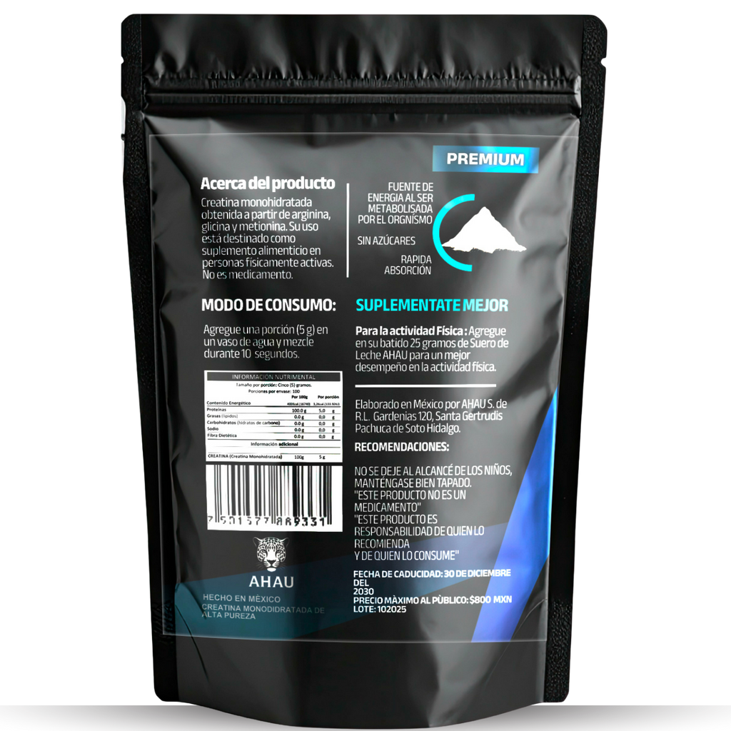 CREATINA PREMIUM AHAU 500 gr.