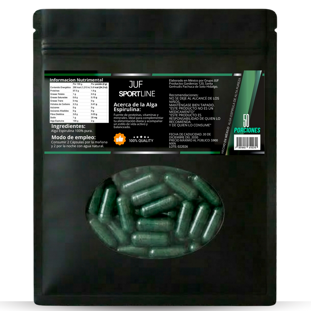ALGA ESPIRULINA 200 CÁPSULAS