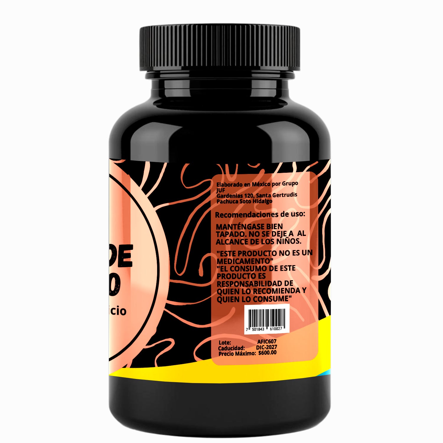 CITRATO DE MAGNESIO 60 cápsulas de 1000 mg c/u