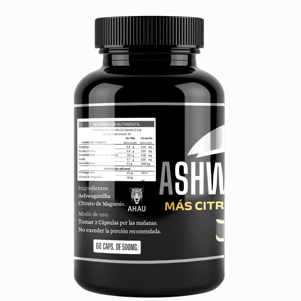 ASHWAGANDHA MÁS CITRATO DE MAGNESIO PREMIUM 60 Cápsulas